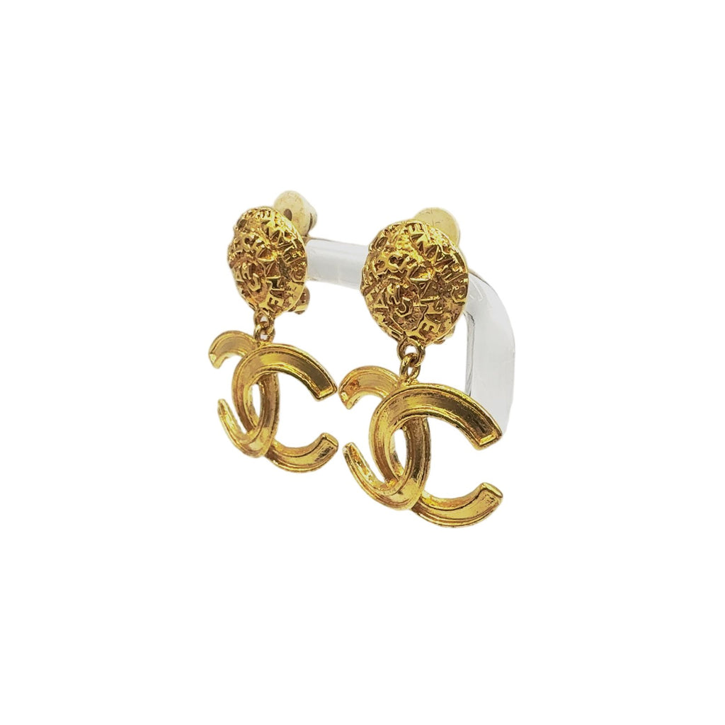 Chanel Vintage Swing Gold Plated Earrings — view 2