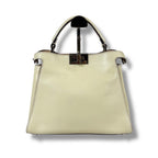 Fendi Peekaboo Essential 2-Way Top Handle Shoulder Bag Ivory Cream Ivorycream — view 2