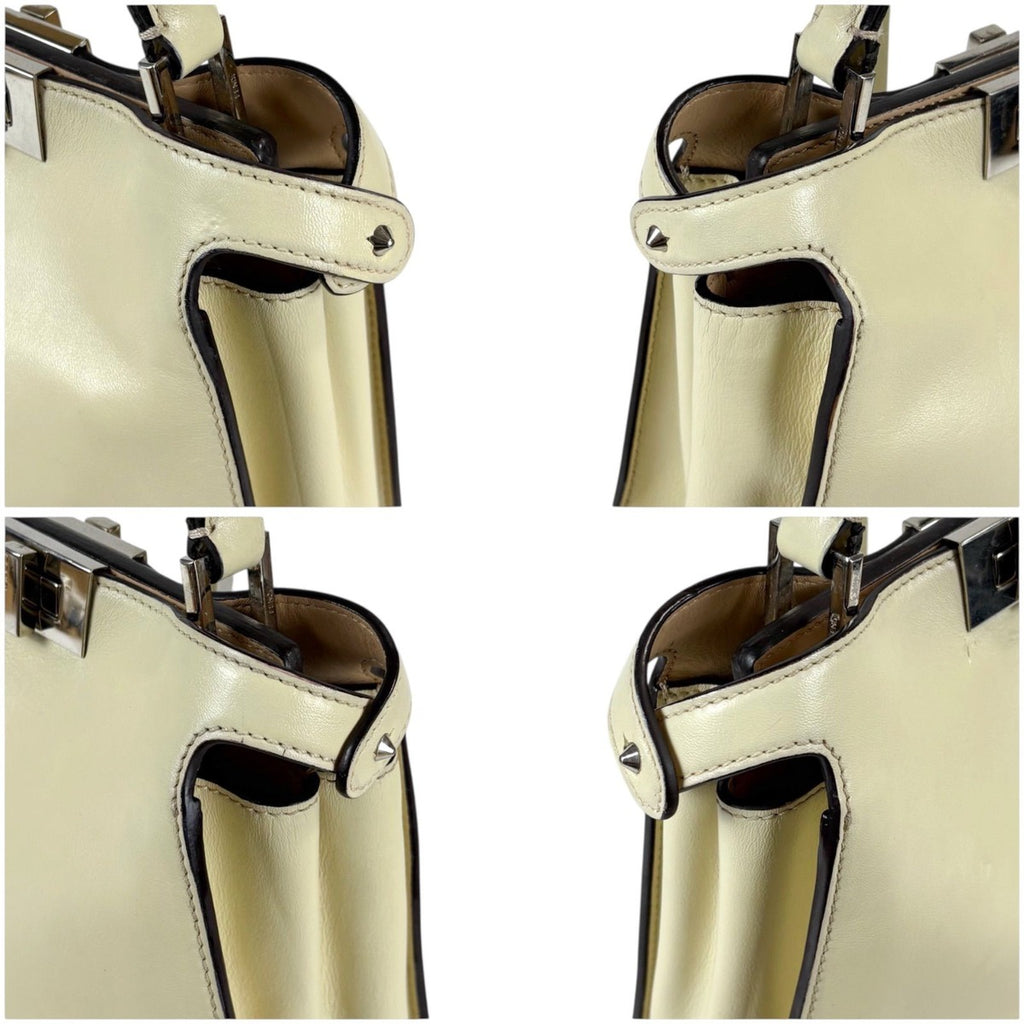 Fendi Peekaboo Essential 2-Way Top Handle Shoulder Bag Ivory Cream Ivorycream — view 5