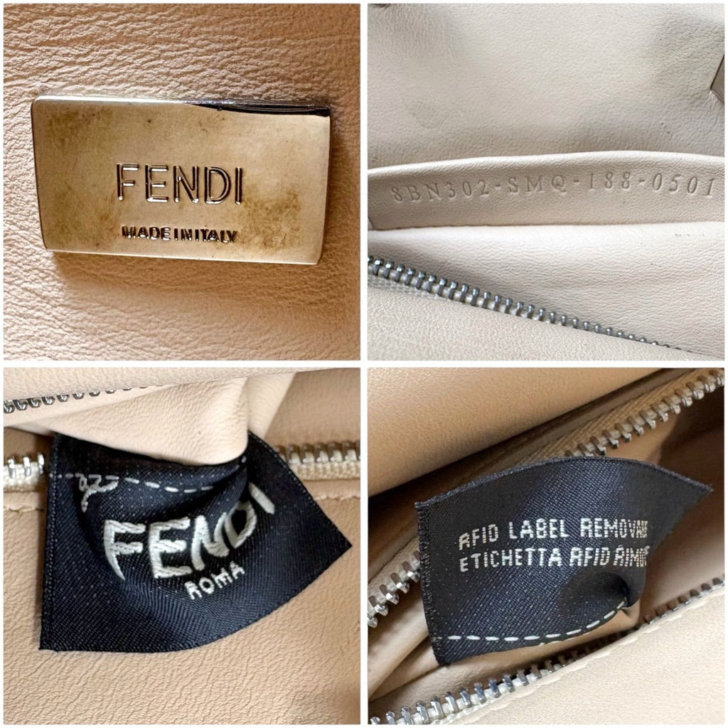 Fendi Peekaboo Essential 2-Way Top Handle Shoulder Bag Ivory Cream Ivorycream — view 9