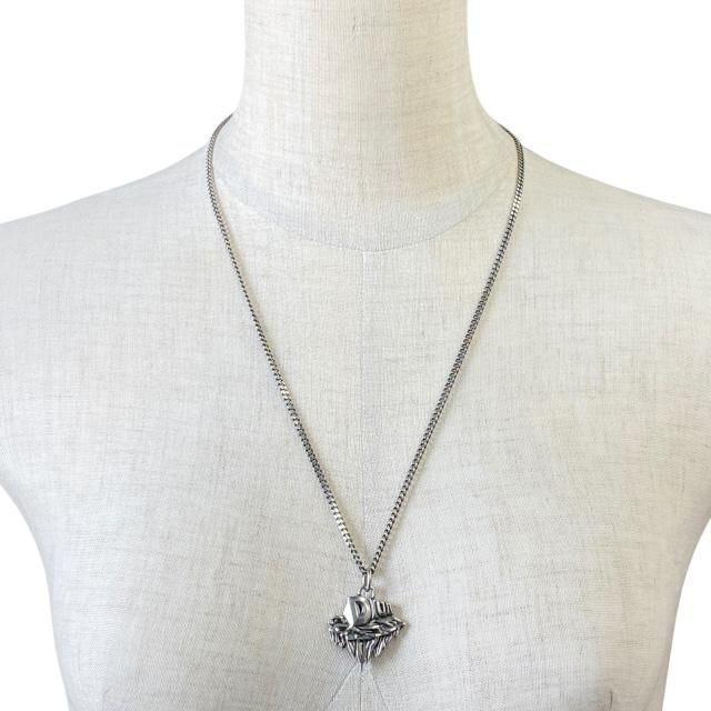 Christian Dior Necklace Astero Motif Metal Silver — view 8