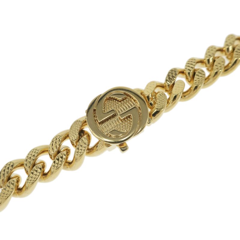 Gucci Adidas Collaboration Necklace Trefoil Golmette Chain Gold Black — view 7