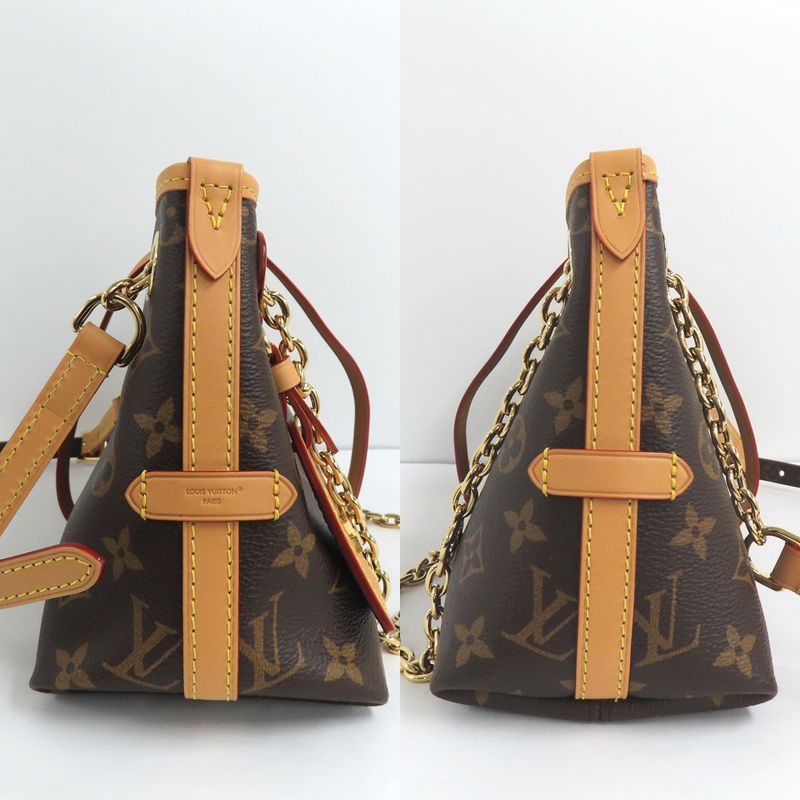 Louis Vuitton Carryall BB Monogram Shoulder Bag Brown Gdhardware — view 5