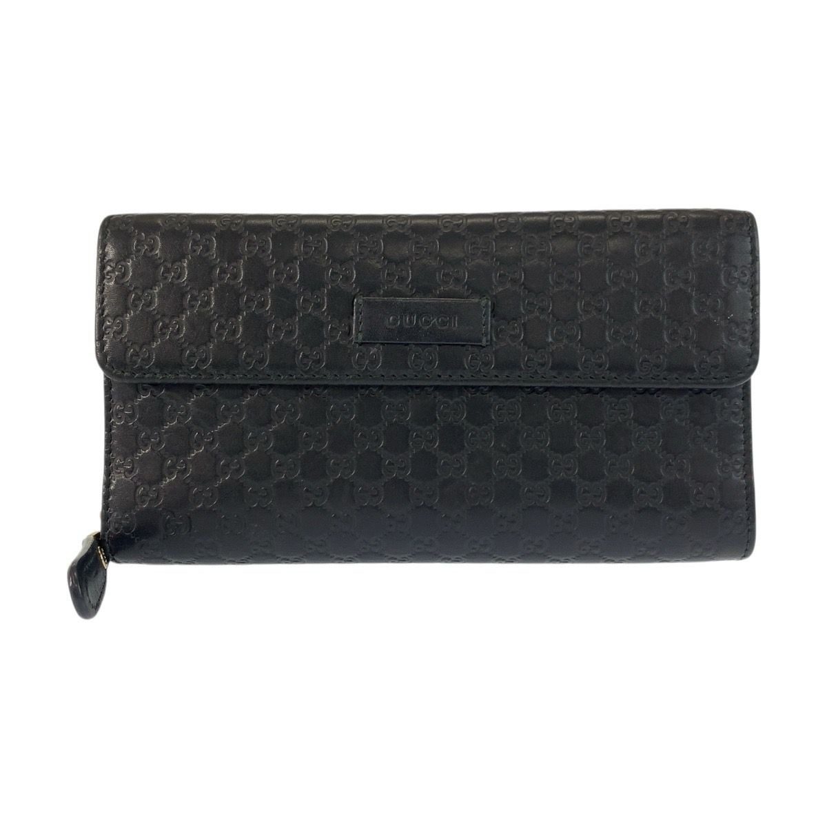 Gucci Micro Guccissima Black Gold Leather Wallet