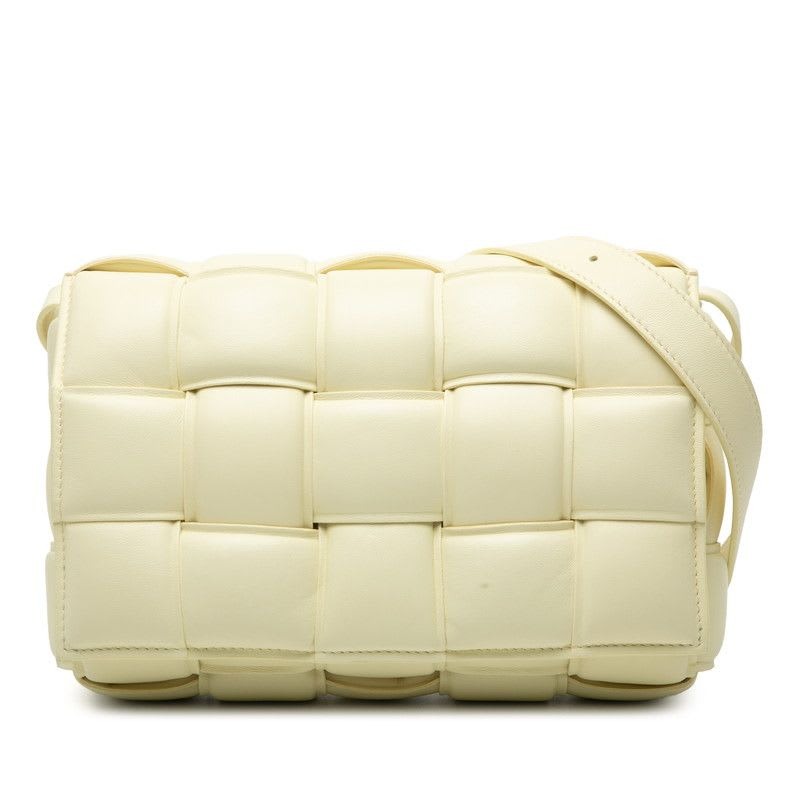 Bottega Veneta Maxi Intrecciato Padette Cassette Yellow Leather