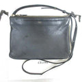 Celine Trio Large Shoulder Bag Leather Crossbody Black Storage with Aa