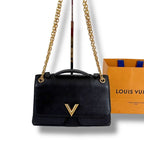 Louis Vuitton Monogram Shadow Very Chain Bag 2-Way Noir Black Leather — view 2