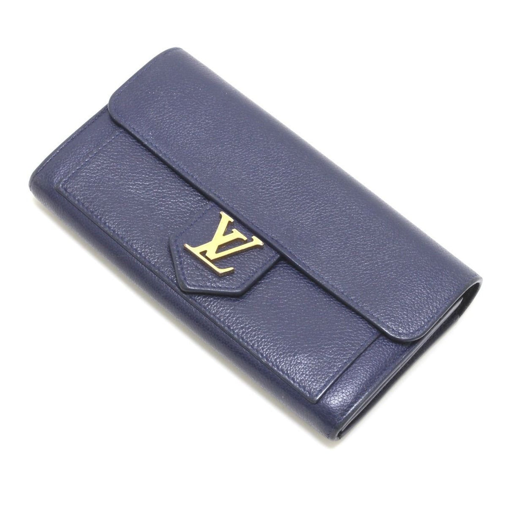 Louis Vuitton Bifold Long Wallet Portefeuille Lock Me Navy