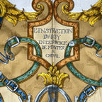 Hermes Scarf Silk Carre 90 L'instruction du Roy Imperial Studies Yellow — view 6