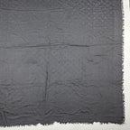 Louis Vuitton Shawl Monogram Silk Wool Gray Vintage Scarf — view 4