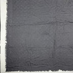Louis Vuitton Shawl Monogram Silk Wool Gray Vintage Scarf — view 5