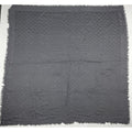 Louis Vuitton Shawl Monogram Silk Wool Gray Vintage Scarf