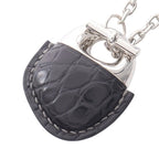 Hermes Necklace Gale Gene Stainless Steel Leather