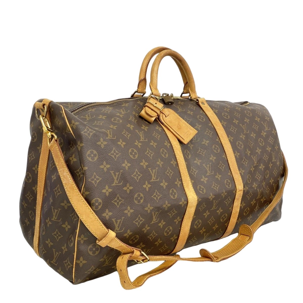 Louis Vuitton Boston Bag Monogram Keepall Bandouliere 60 Brown — view 2