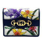 Gucci Zumiflora Compact Leather Canvas Multicolor Bifold Wallet Gold