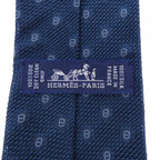 Hermes Necktie Tie Ties Navy — view 3