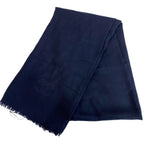 Chanel Scarf Shawl Cashmere Navy