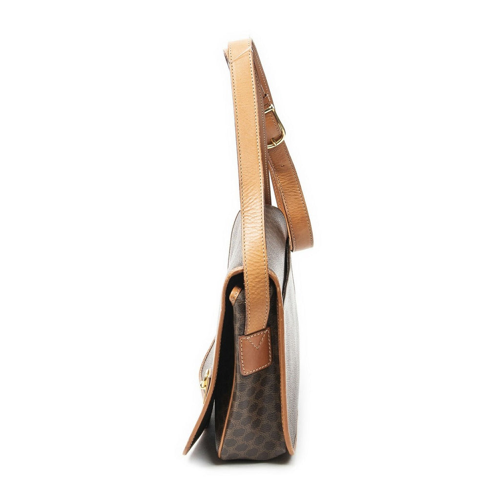 Celine g Square Flap Messenger Brown Macadam Canvas — view 3