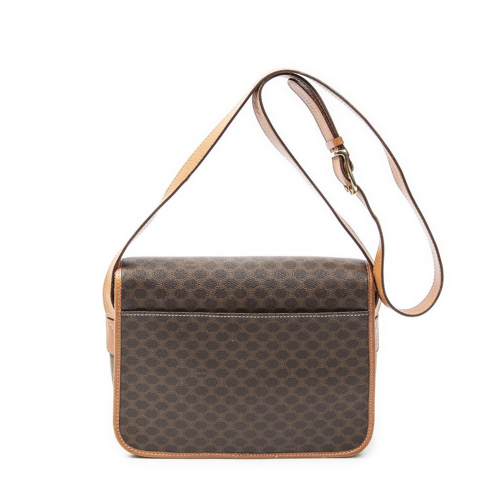 Celine g Square Flap Messenger Brown Macadam Canvas — view 5