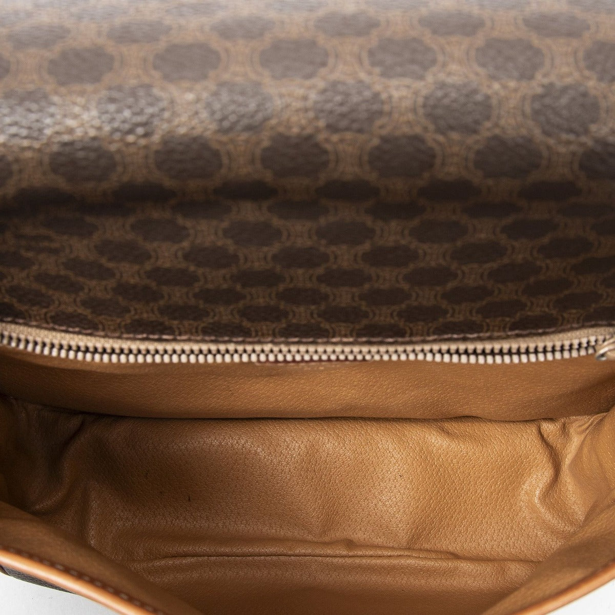 Celine g Square Flap Messenger Brown Macadam Canvas — view 9