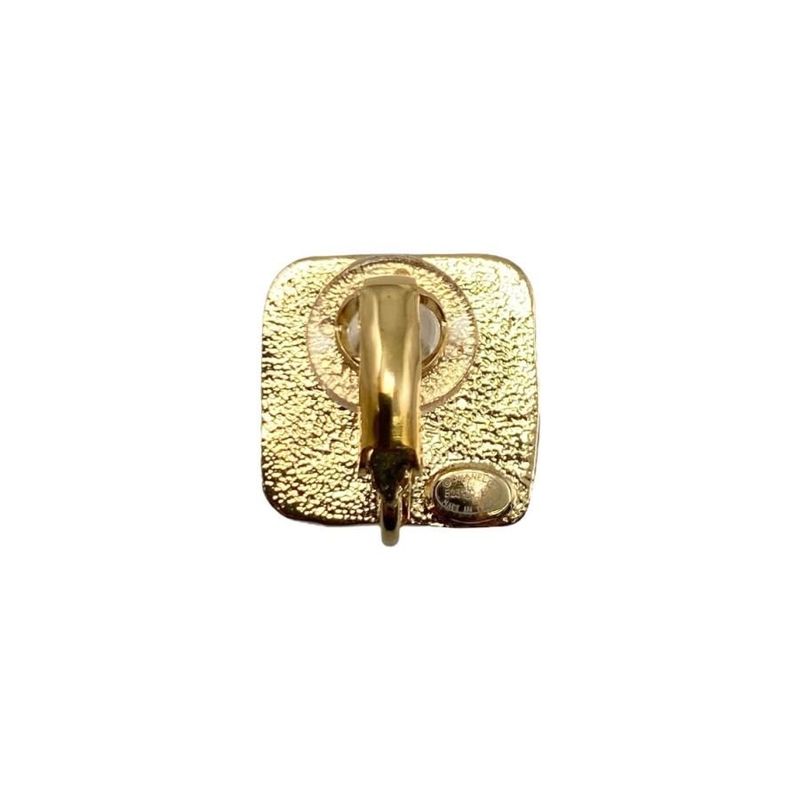 Chanel Earrings Square Coco Mark Abc253 Black — view 4