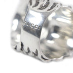 Gucci Lion Head Ring Accessory Colored Stone Silver Black 16 — view 6
