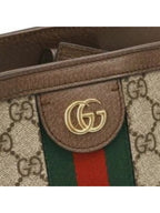 Gucci GG Supreme Ophidia Monogram Medium Shopping Tote Brown Tan Purse
