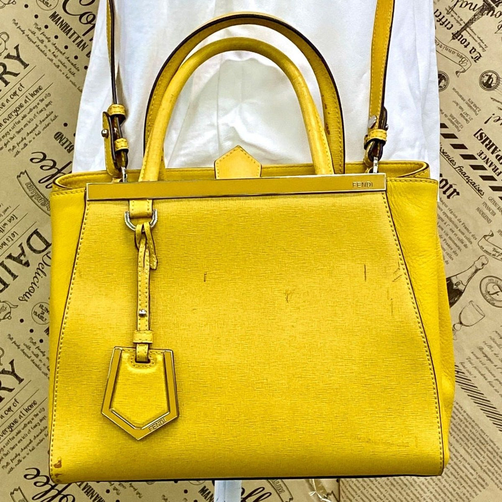 Fendi Tote Toujour Yellow Formal Travel — view 2