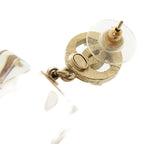 Chanel Coco Mark Faux Pearl Plastic Stone Gold Earrings 0563 — view 5