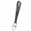 Prada Cow Leather Key Holder Key Strap Carabiner Khaki