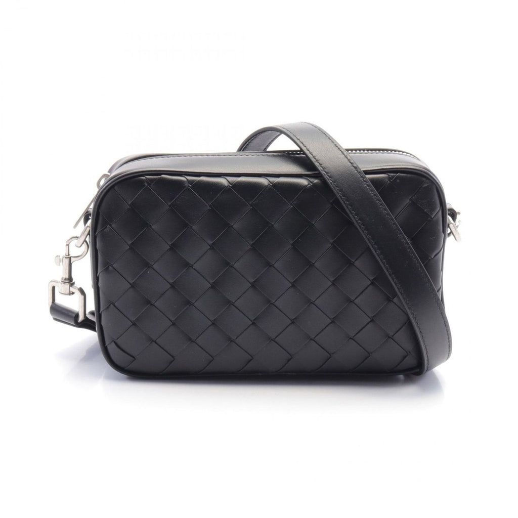 Bottega Veneta Shoulder Bag Intrecciato Black Leather