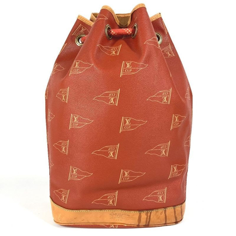 Louis Vuitton Shoulder Bag Saint-tropez Leather Canvas Abogany Orange — view 2