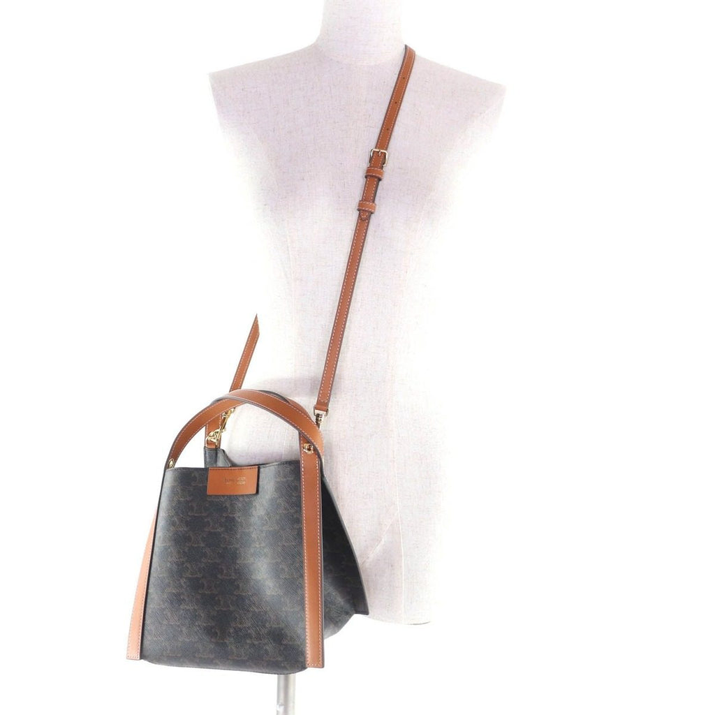 Celine Small Cubo Honey Logo Triomphe Canvas 2-Way Shoulder Bag — view 5