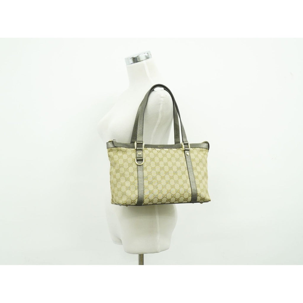 Gucci Abbey GG Canvas Tote Beige — view 6