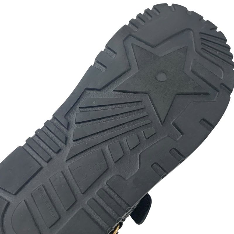 Christian Dioract Sandals Shoes Calfskin Black Gold Logo Cannage Quilted Sports — view 8