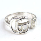 Gucci Double G Key Motif Ring Star Silver AG 925 Size 12