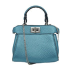 Fendi Nano P-cub Leather Mini Bag Pochette Pouch Blue Series 2-Way — view 2