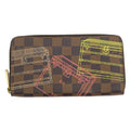 Louis Vuitton Zippy Wallet Damier Trunk Pink Stripe Leather Long
