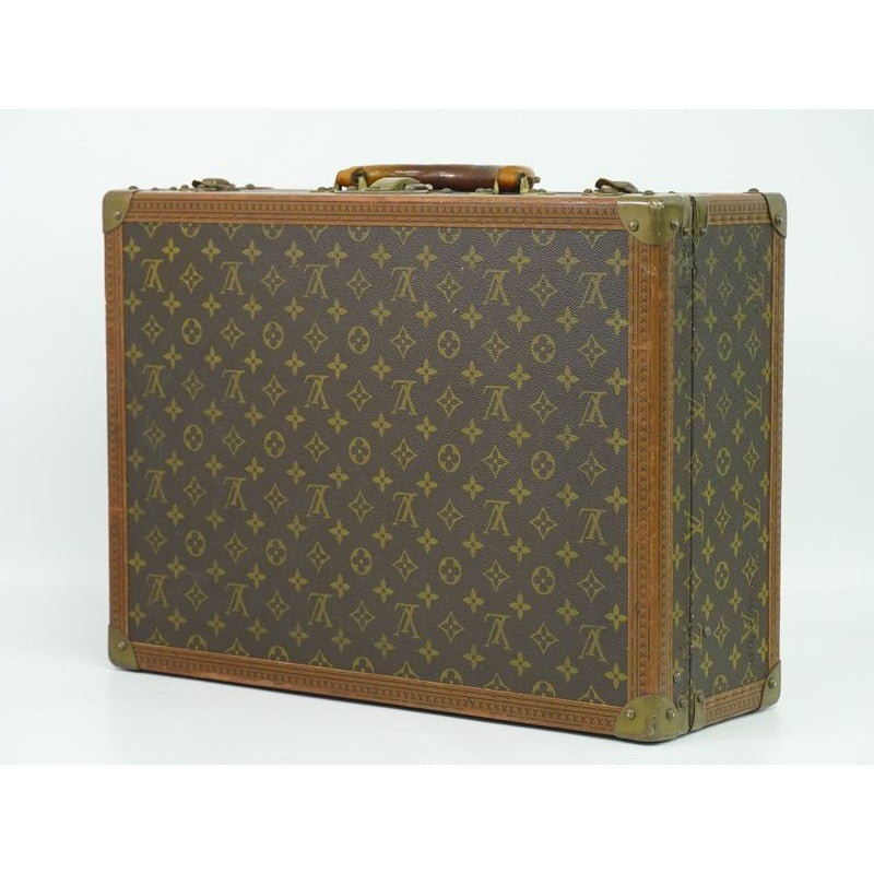 Louis Vuitton Bisten 50 Monogram Trunk Travel Bag Handbag Brown — view 2