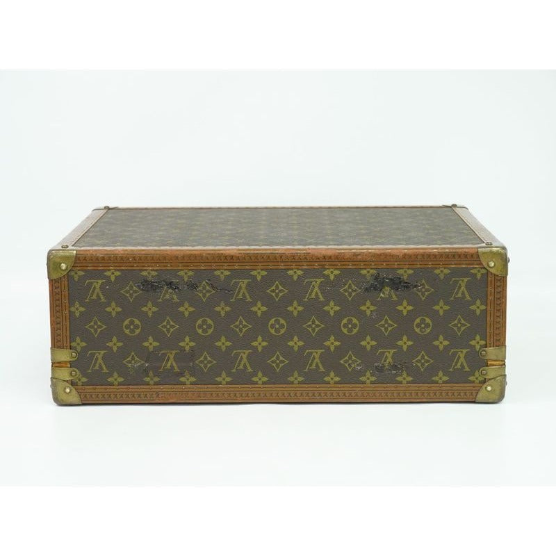 Louis Vuitton Bisten 50 Monogram Trunk Travel Bag Handbag Brown — view 3