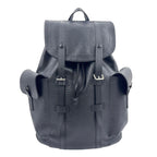 Louis Vuitton Christopher PM Epi Noir Leather Black Backpack Silver
