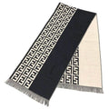 Fendi Zucca Shawl Scarf Gray White Wool