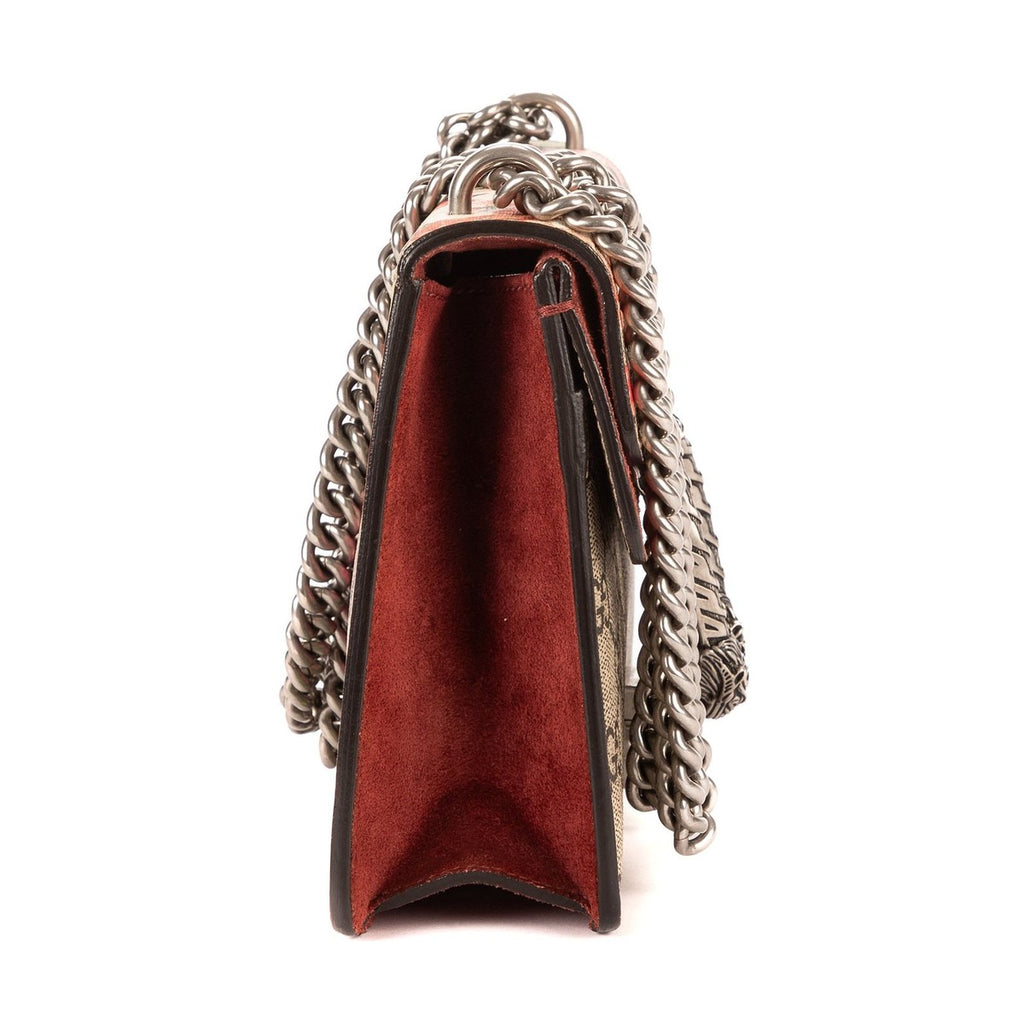 Gucci Blooms Dionysus Beige Burgundy Supreme Canvas Shoulder Bag — view 4
