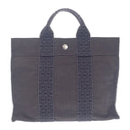 Hermes Her Line PM M Tote Bag Handbag Canvas Gray Men