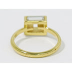 Fendi FF Logo Crystal Stone Ring Gold Plated — view 4