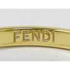 Fendi FF Logo Crystal Stone Ring Gold Plated — view 7