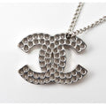 Chanel Coco Mark CC Perforated Silver