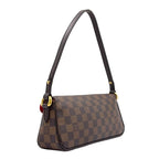 Louis Vuitton Ravello PM Damier Ebene Leather Brown Shoulder Bag Gold — view 2