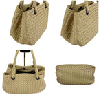Bottega Veneta Intrecciato Leather Satchel Handbag Beige — view 3
