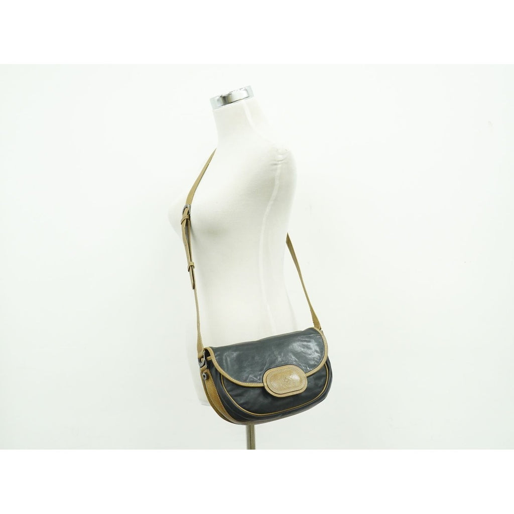 Loewe Anagram Shoulder Bag Pochette Leather Black Outside — view 6